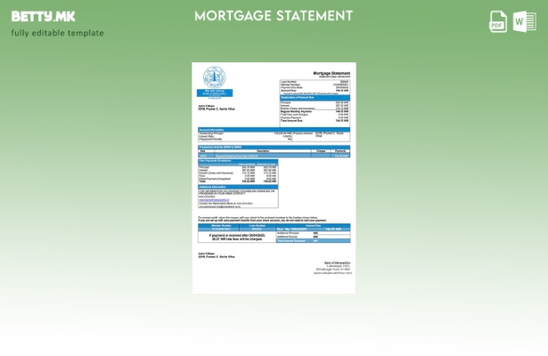 Модерен стил Извод за хипотека на Индија Банката на Махараштра Шаблон за шаблон 